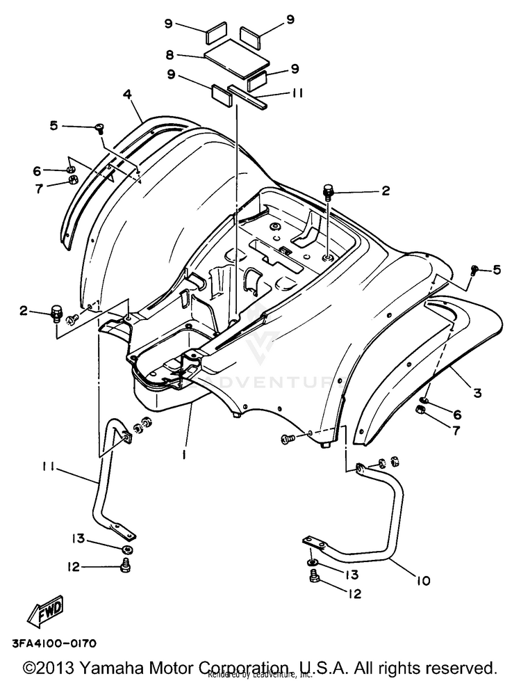 Rear Fender Schematic