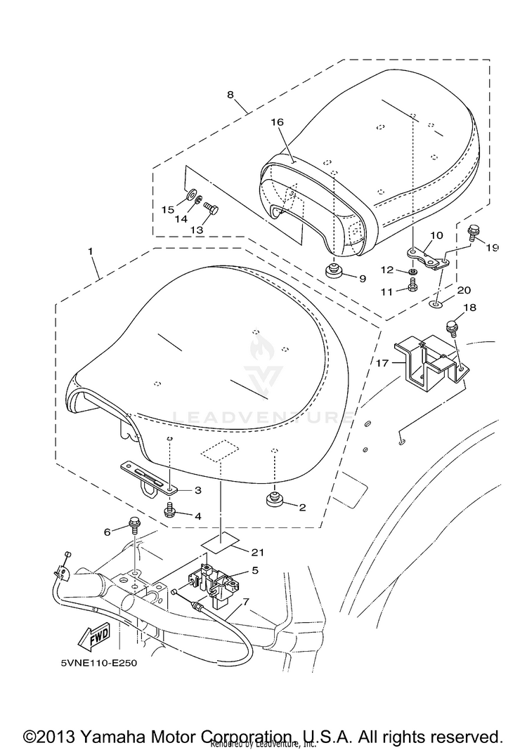 Seat ROAD STAR CAST CA - XV17AWVC - 2006 Schematic