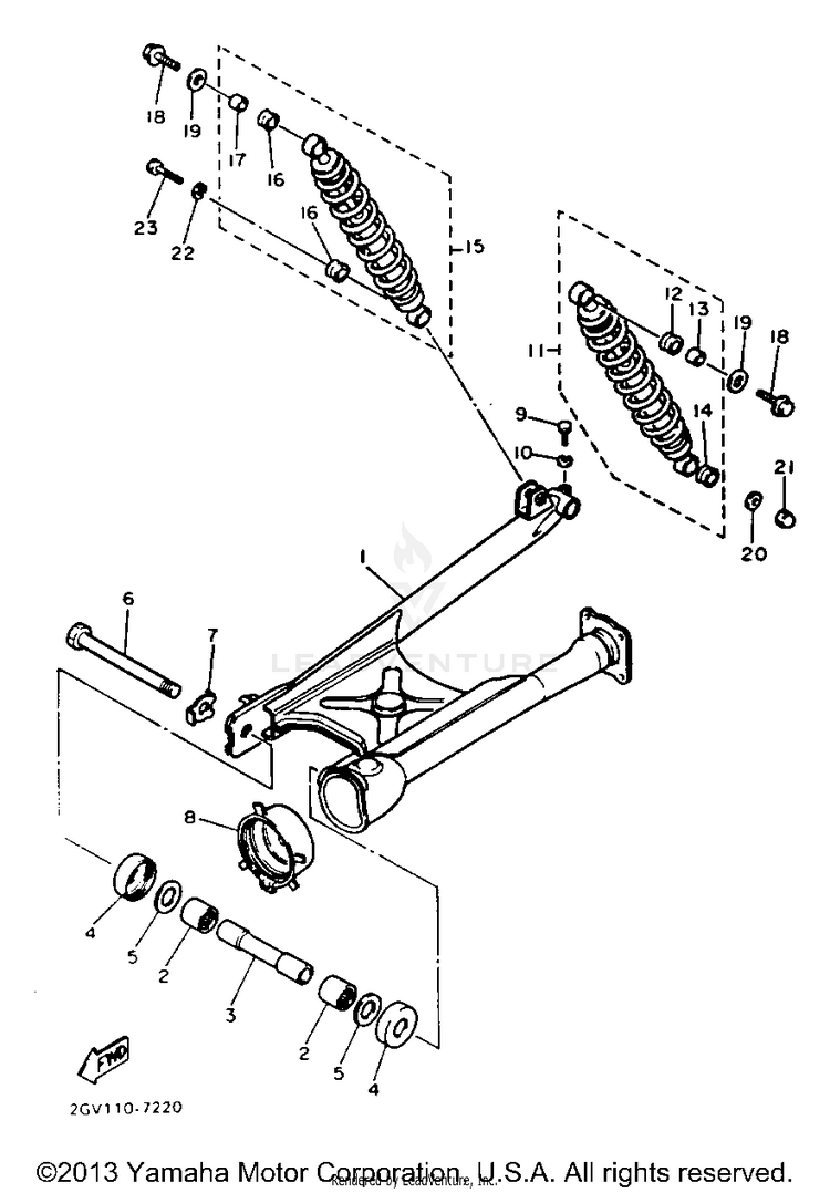 Swing Arm Rear Shocks Schematic
