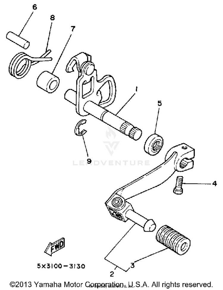 Shift Shaft Schematic