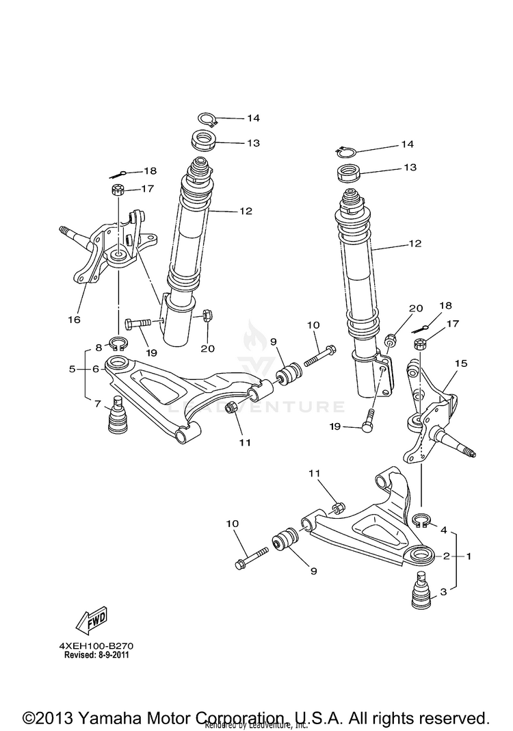 Front Suspension Wheel Schematic