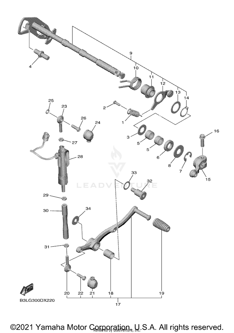 Shift Shaft Schematic
