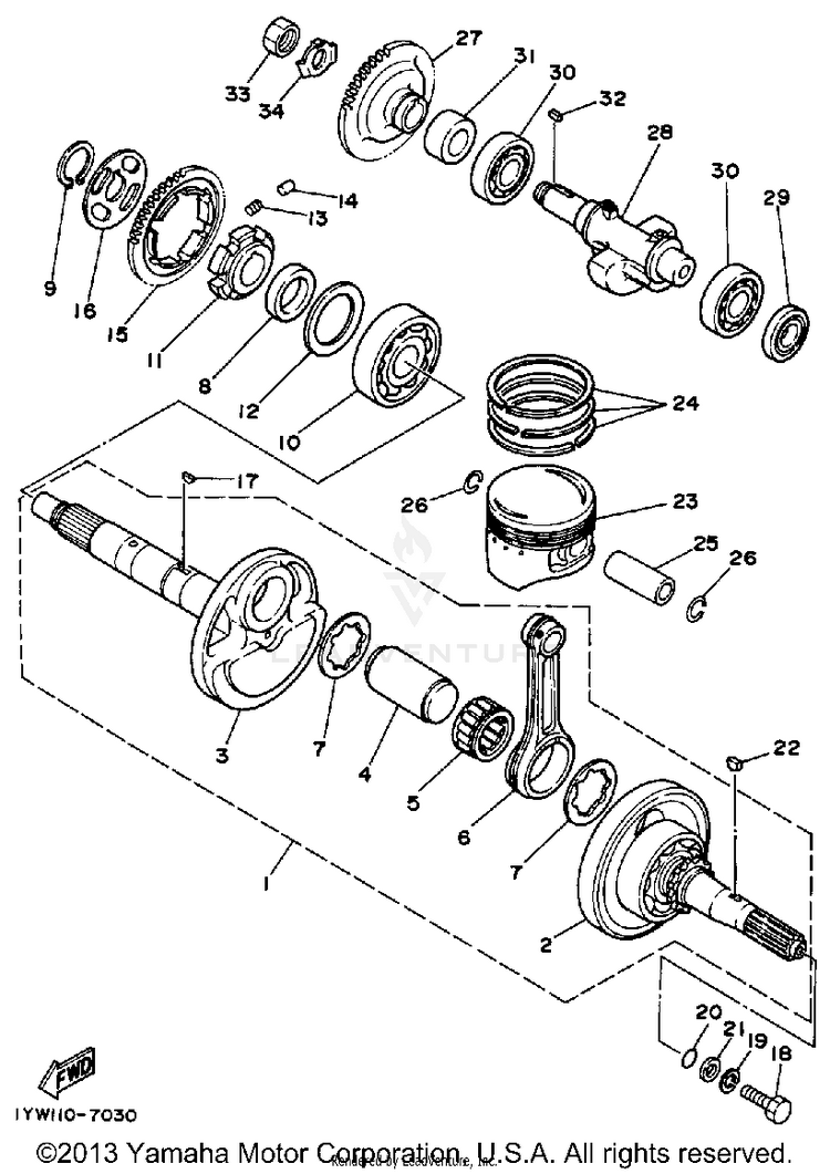 Crankshaft-Piston Schematic