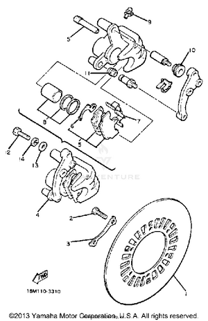 Front Brake Caliper Schematic