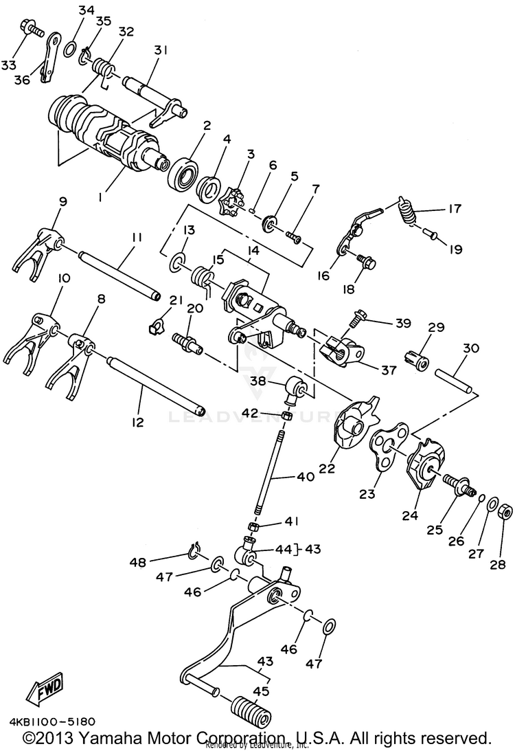 Shift Cam Shift Fork Schematic