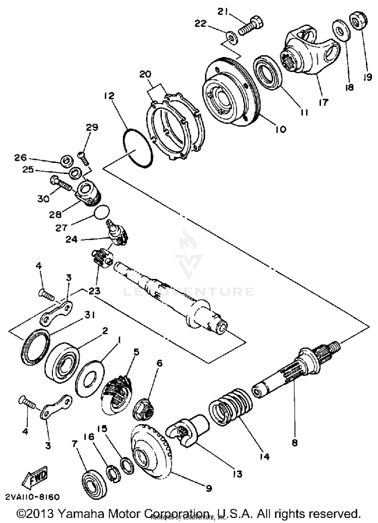 Middle Drive Gear Schematic