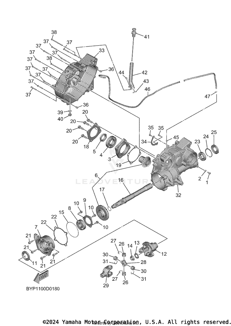 Middle Drive Gear Schematic