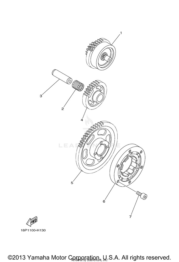 Starter YFZ450R (BLUISH WHITE SOLID 1) - YFZ450RYW - 2009 Schematic