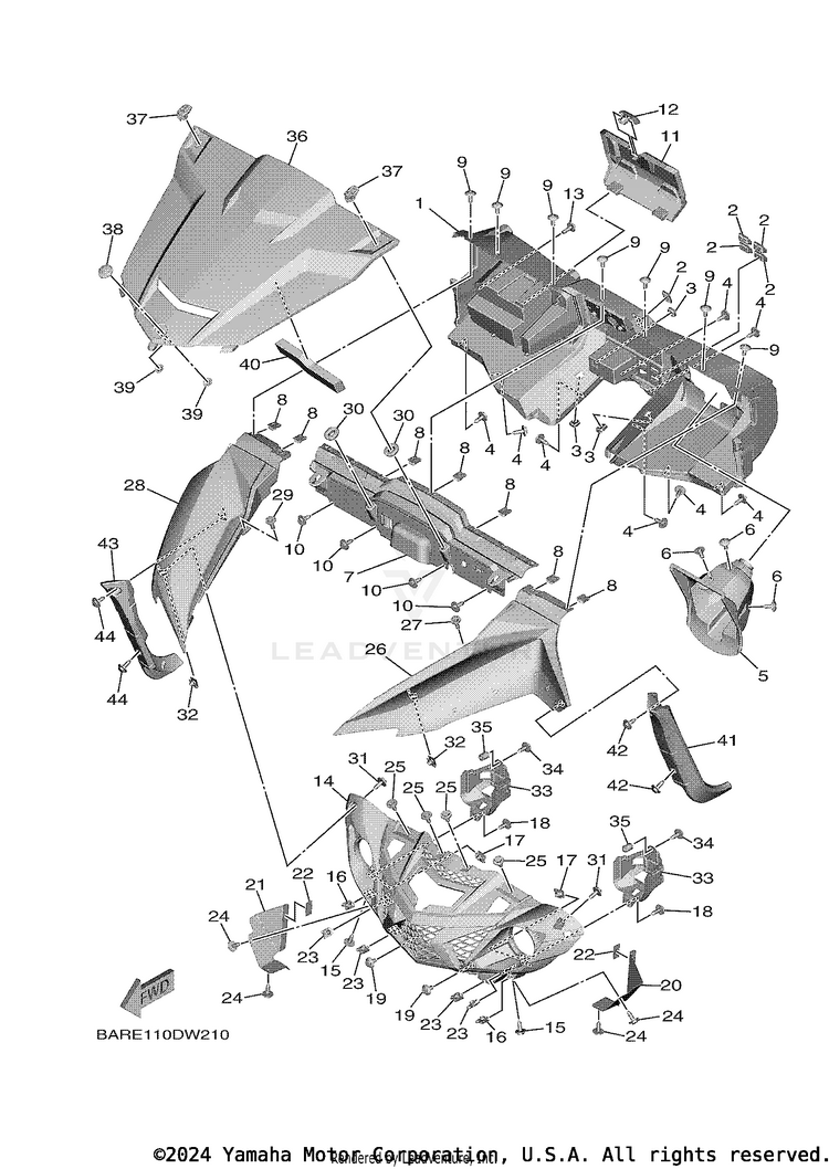 Front Fender Schematic