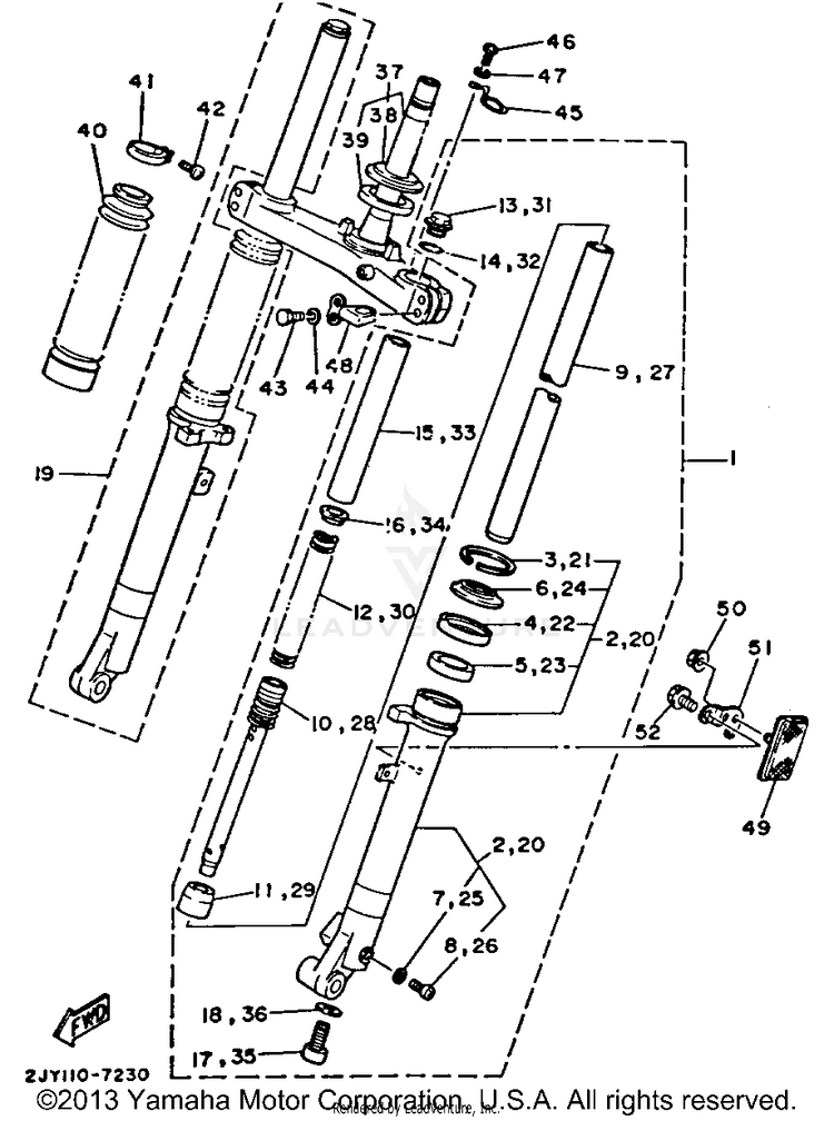 Front Fork Schematic
