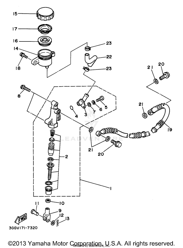 Rear Master Cylinder Schematic