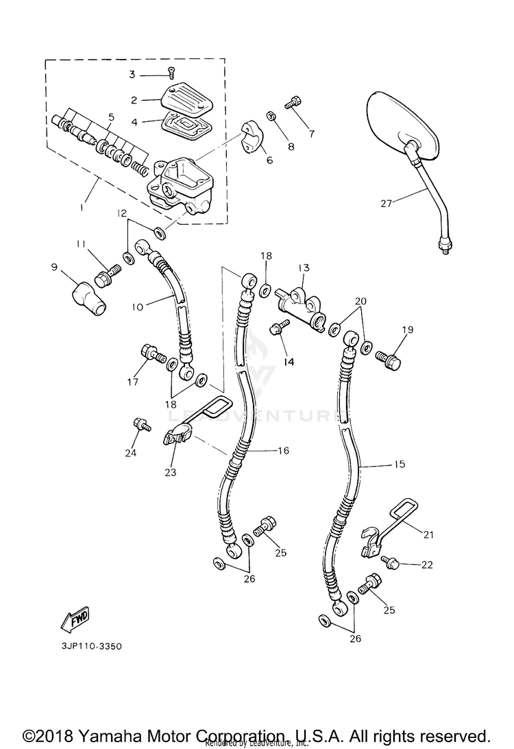 Front Master Cylinder Schematic
