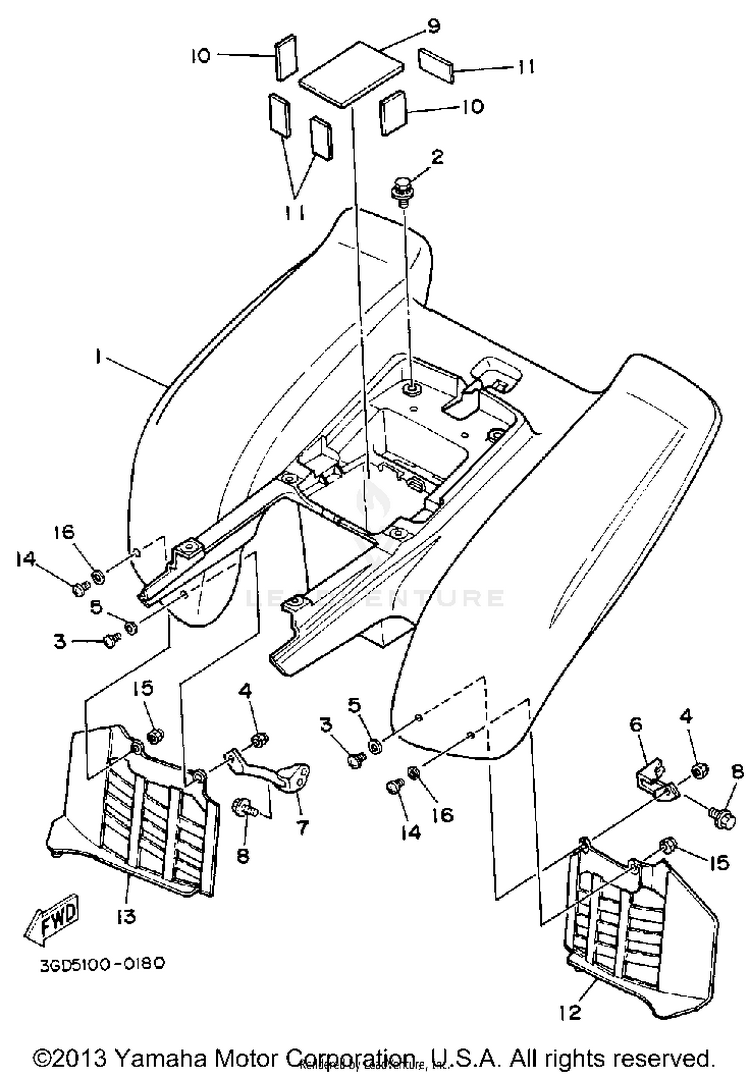 Rear Fender Schematic