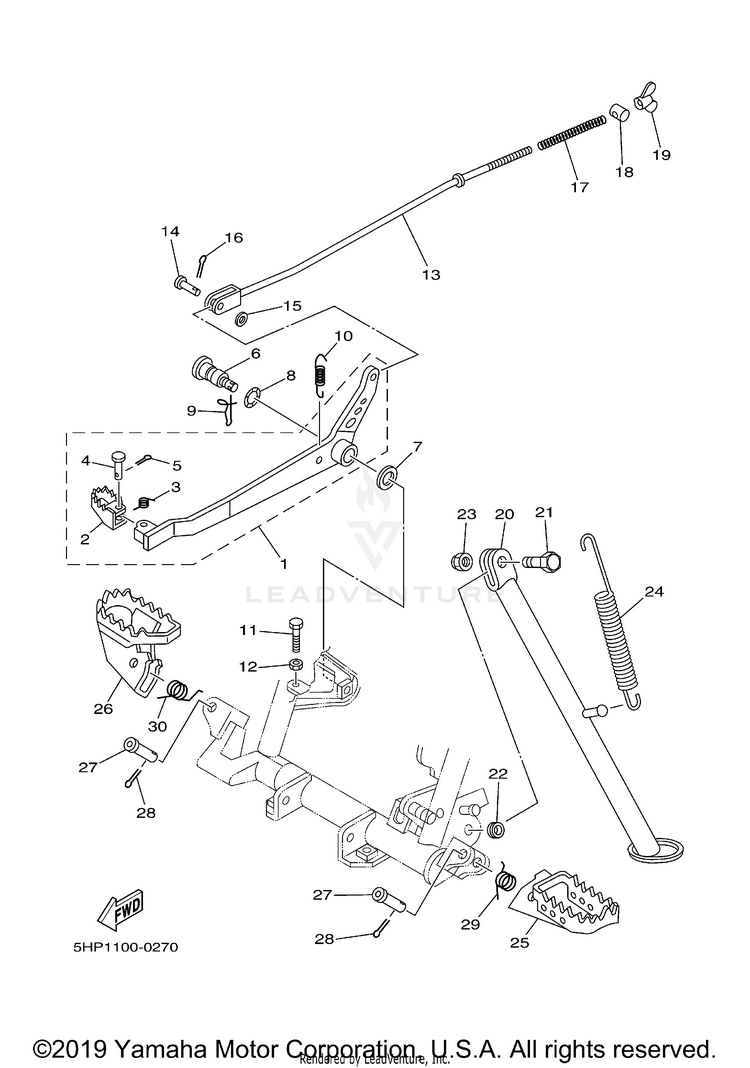 Stand Footrest Schematic
