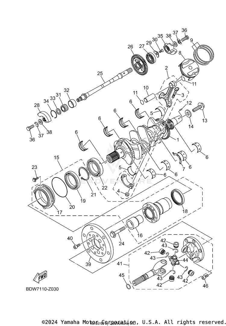 Crankshaft & Piston Schematic