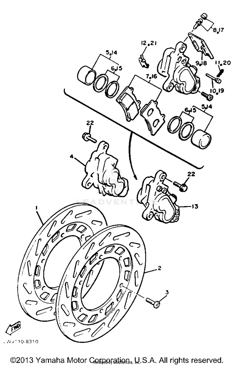 Front Brake Caliper Schematic