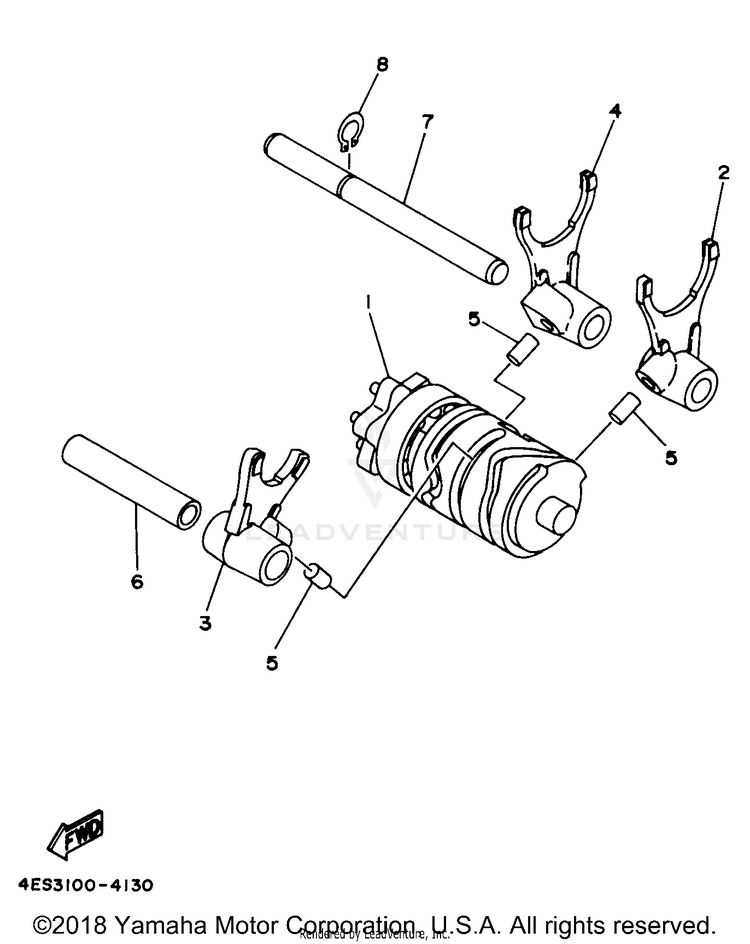 Shift Cam Fork Schematic