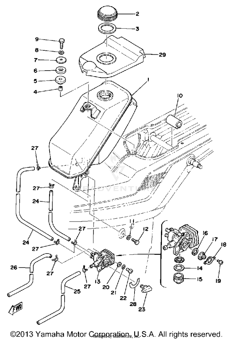 Fuel Tank LB80_3D - 1977 Schematic