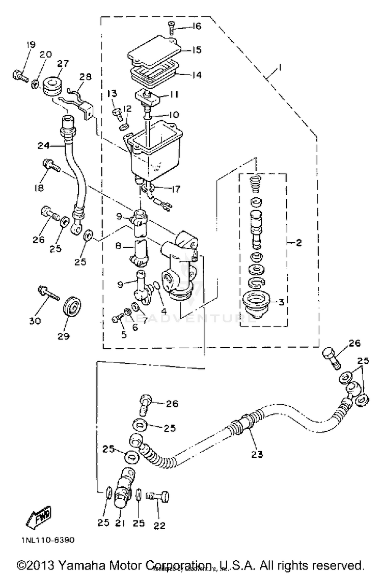 Rear Master Cylinder Schematic