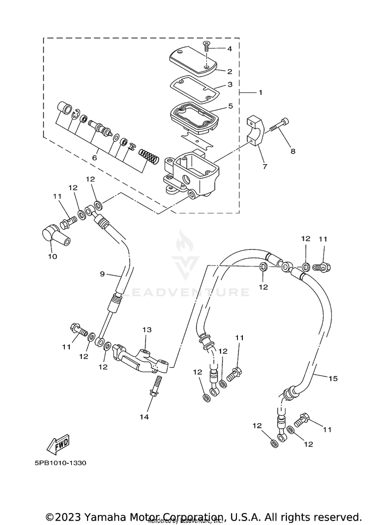 Front Master Cylinder Schematic