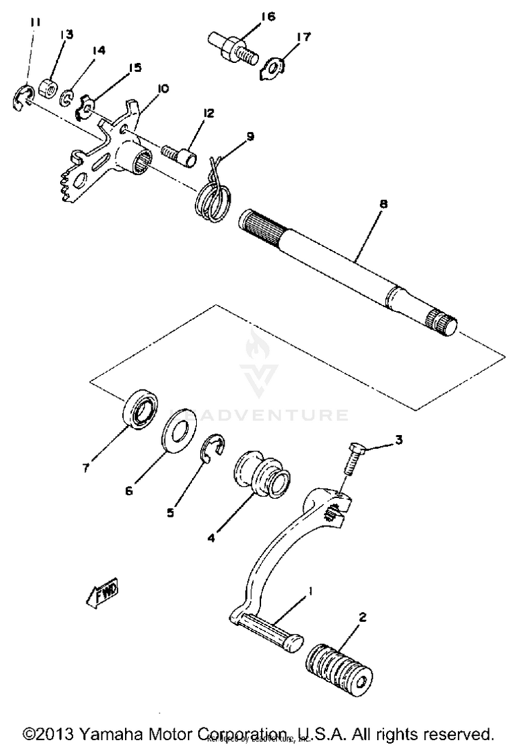 Shift Shaft Schematic