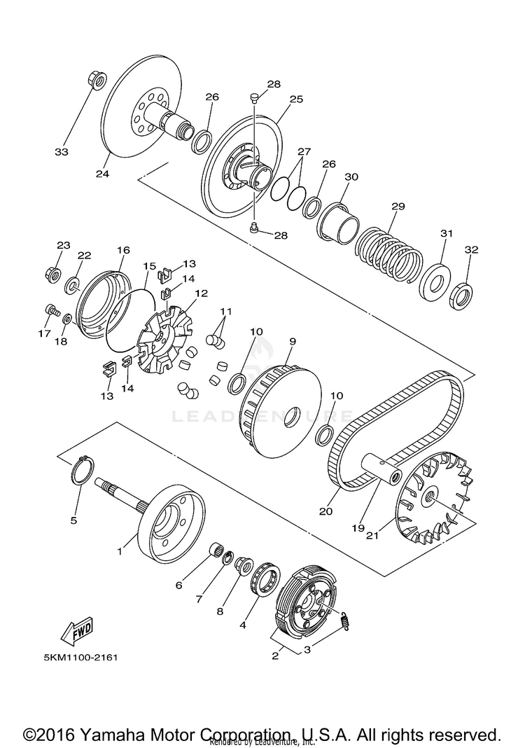 Clutch GRIZZLY 660 SE - YFM66FASET - 2005 Schematic