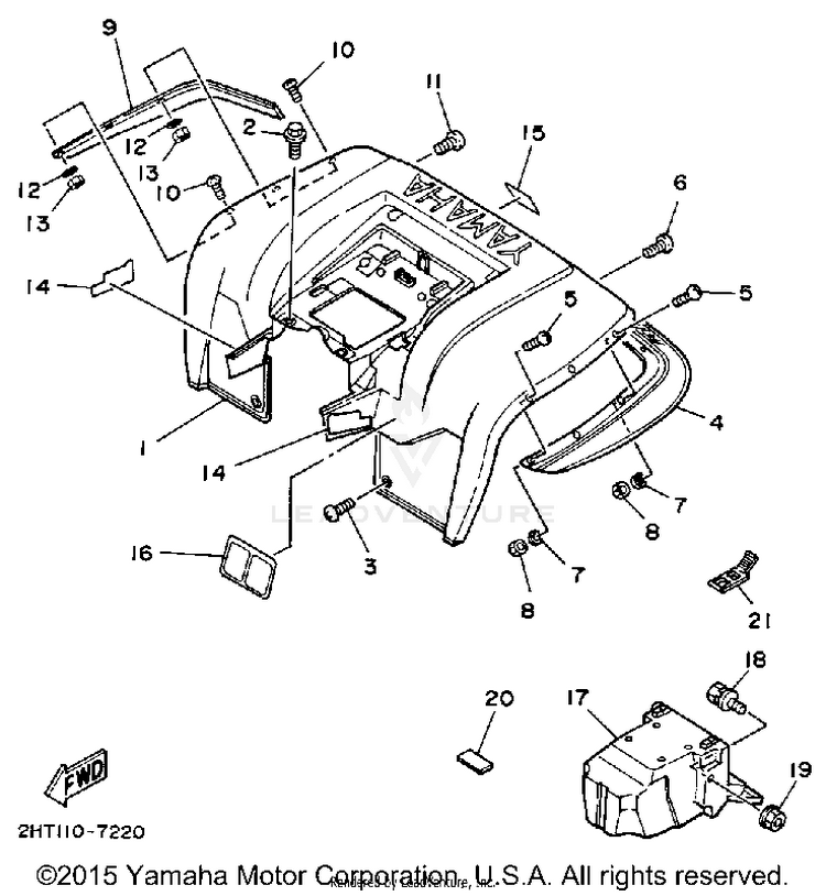 Rear Fender Schematic