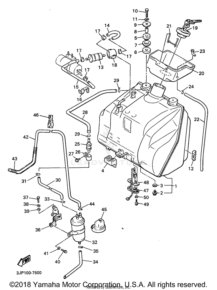 Fuel Tank California Only Schematic