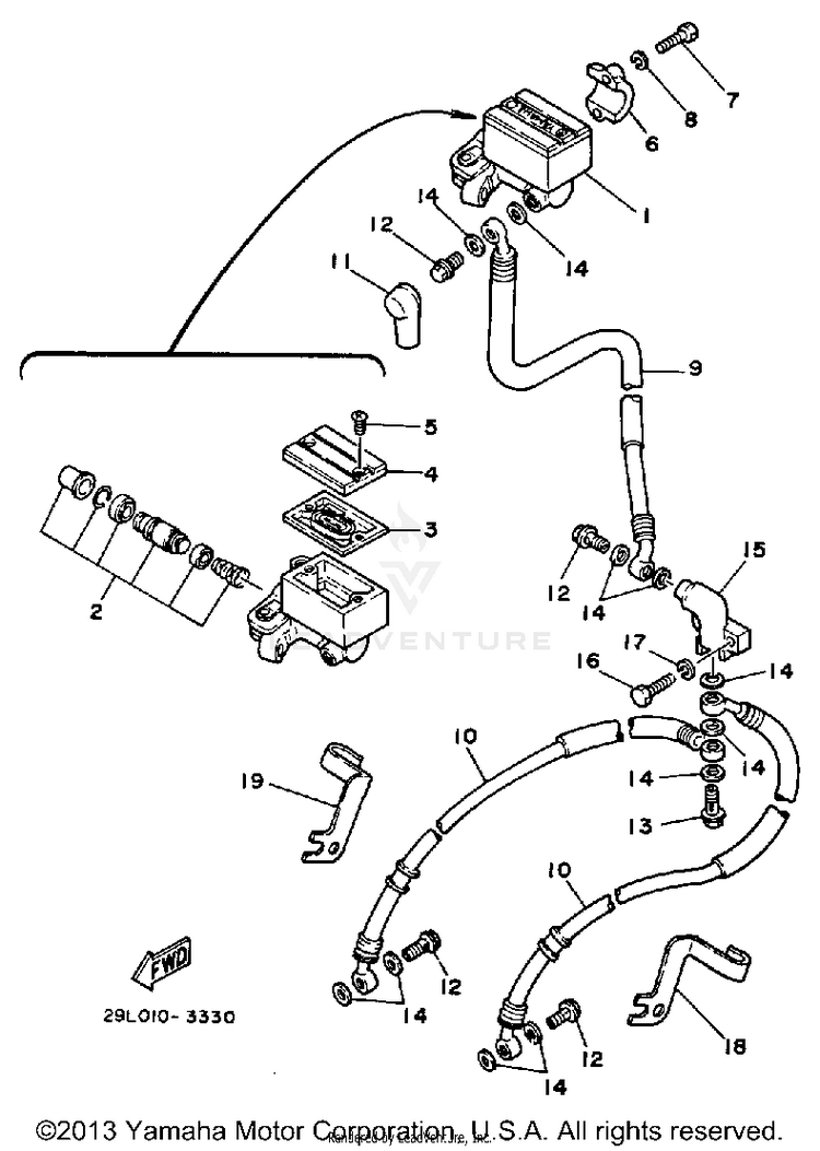 Front Master Cylinder Schematic