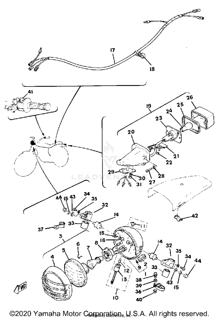 Lighting Parts (Head Lamp - Tail Lamp And Other) Schematic