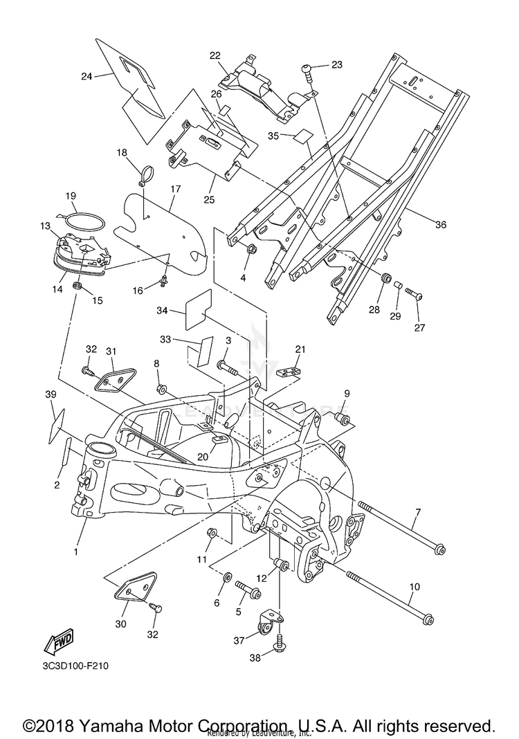 Frame FZ1 - FZS10XCGY - 2008 Schematic