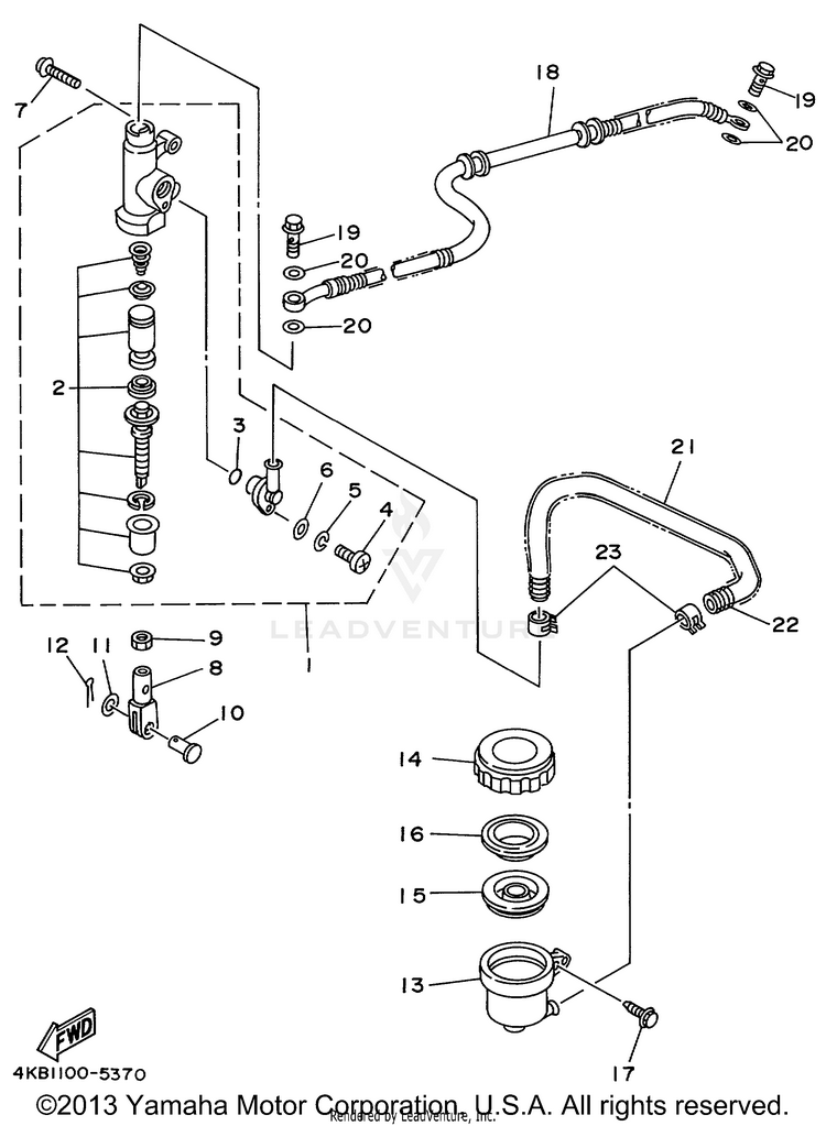 Rear Master Cylinder Schematic