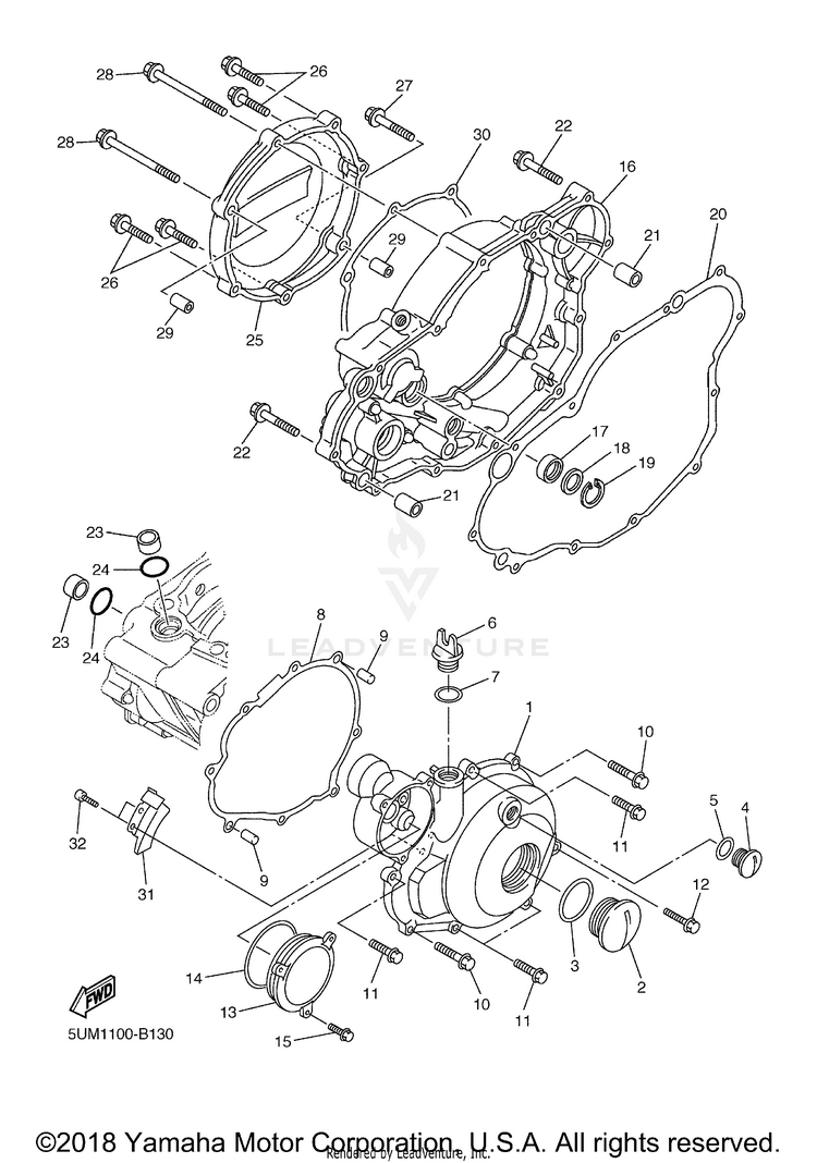 Crankcase Cover 1 Schematic