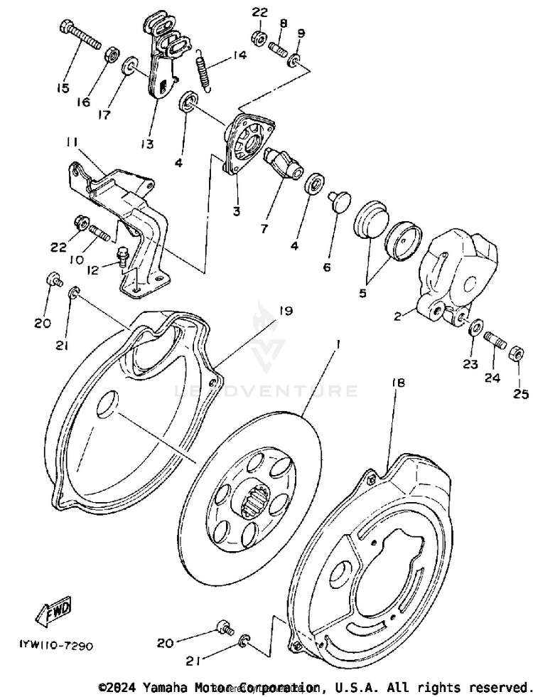 Rear Brake Caliper Schematic