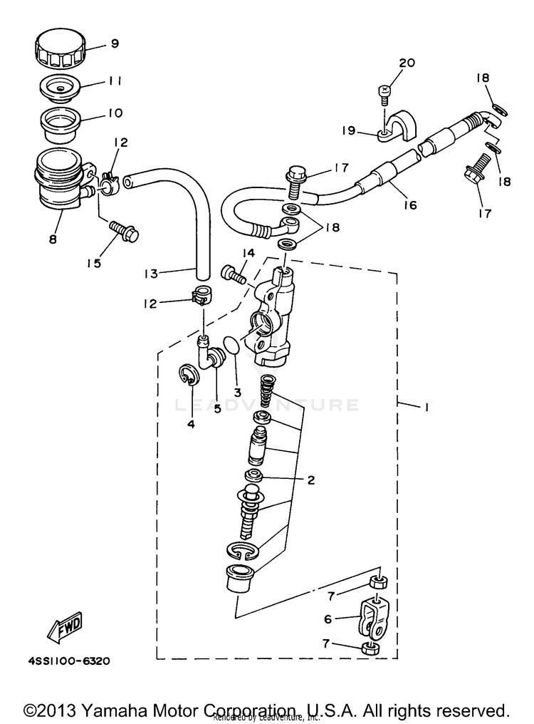 Rear Master Cylinder Schematic