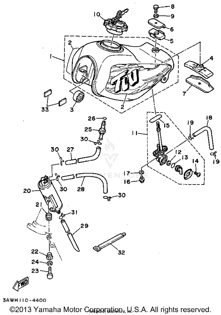 Fuel Tank California Only Schematic