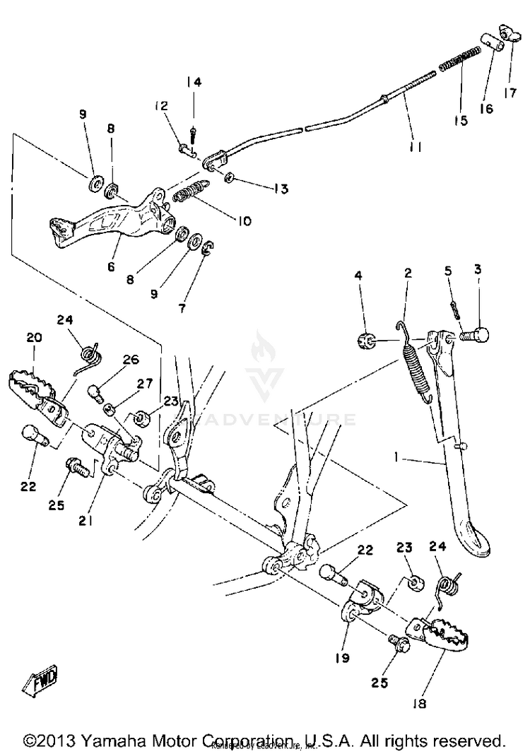 Stand - Footrest Schematic