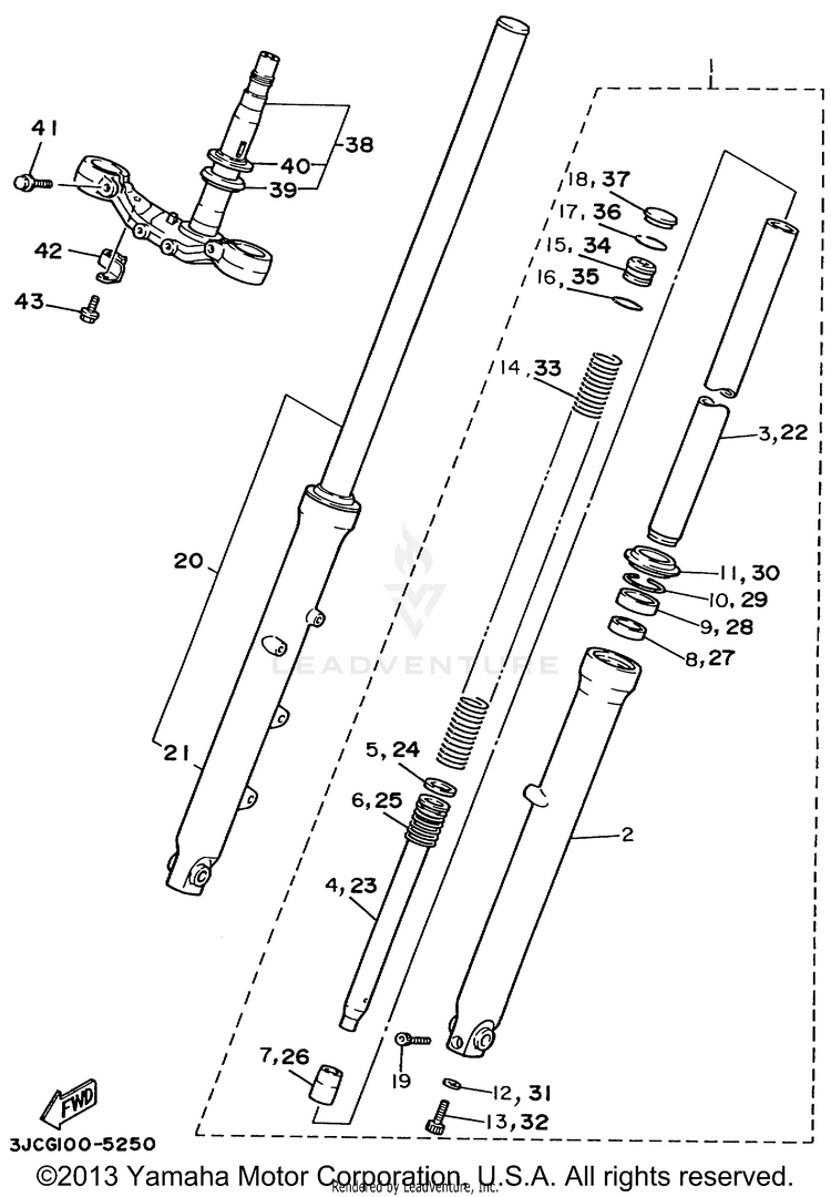 Front Fork Schematic