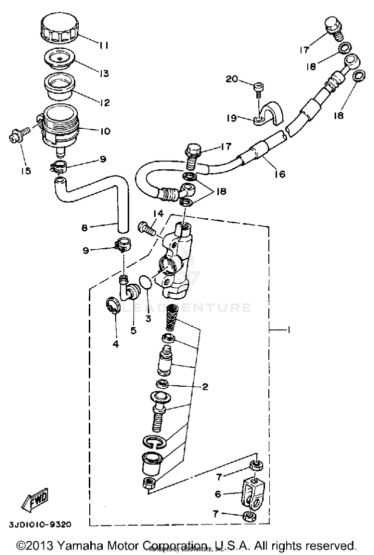 Rear Master Cylinder Schematic