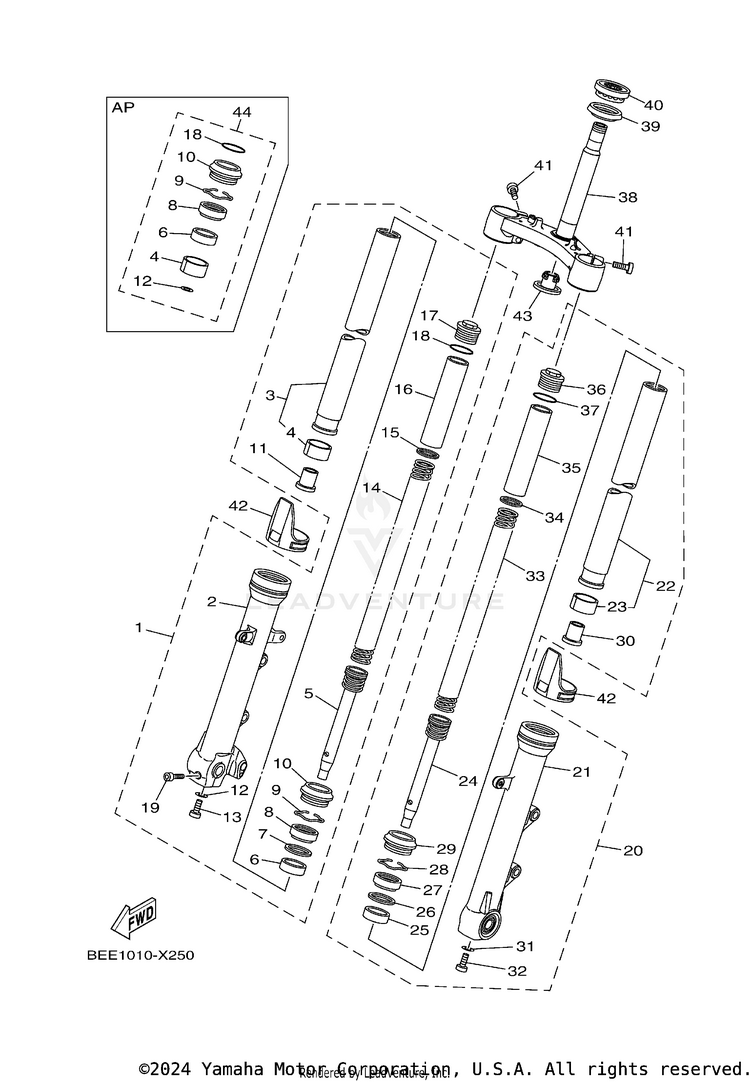 Front Fork Schematic