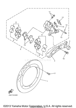 Rear Brake Caliper Schematic