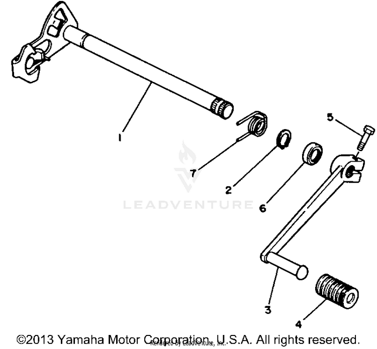 Shift Shaft BLASTER - YFS200D - 1992 Schematic