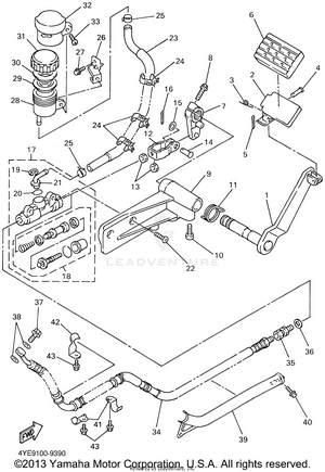 Rear Master Cylinder Schematic