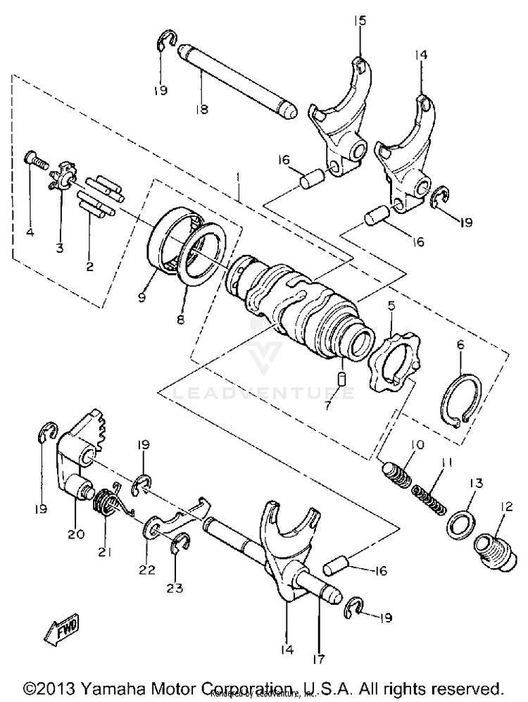 Shift Cam - Fork Schematic