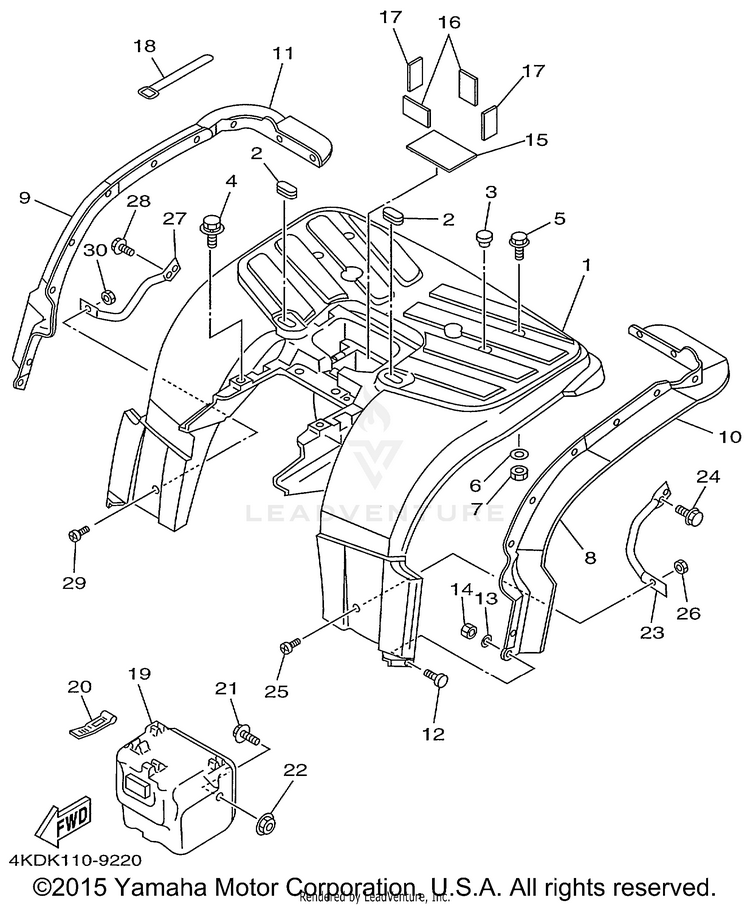 Rear Fender Schematic