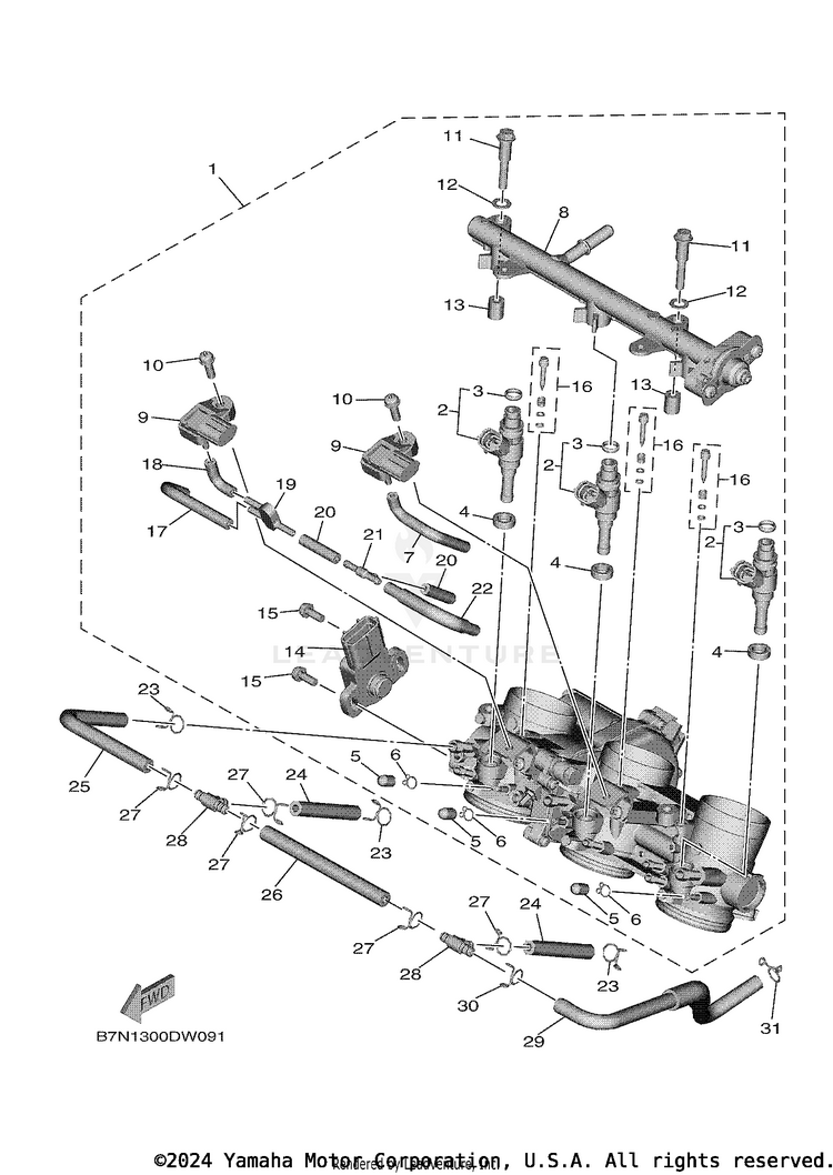 Intake 2 (For Cal) TRACER 9 GT - MTT9GTNCR - 2022 Schematic