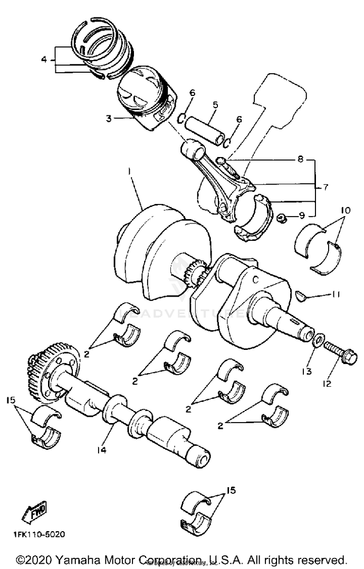 Crankshaft Piston Schematic