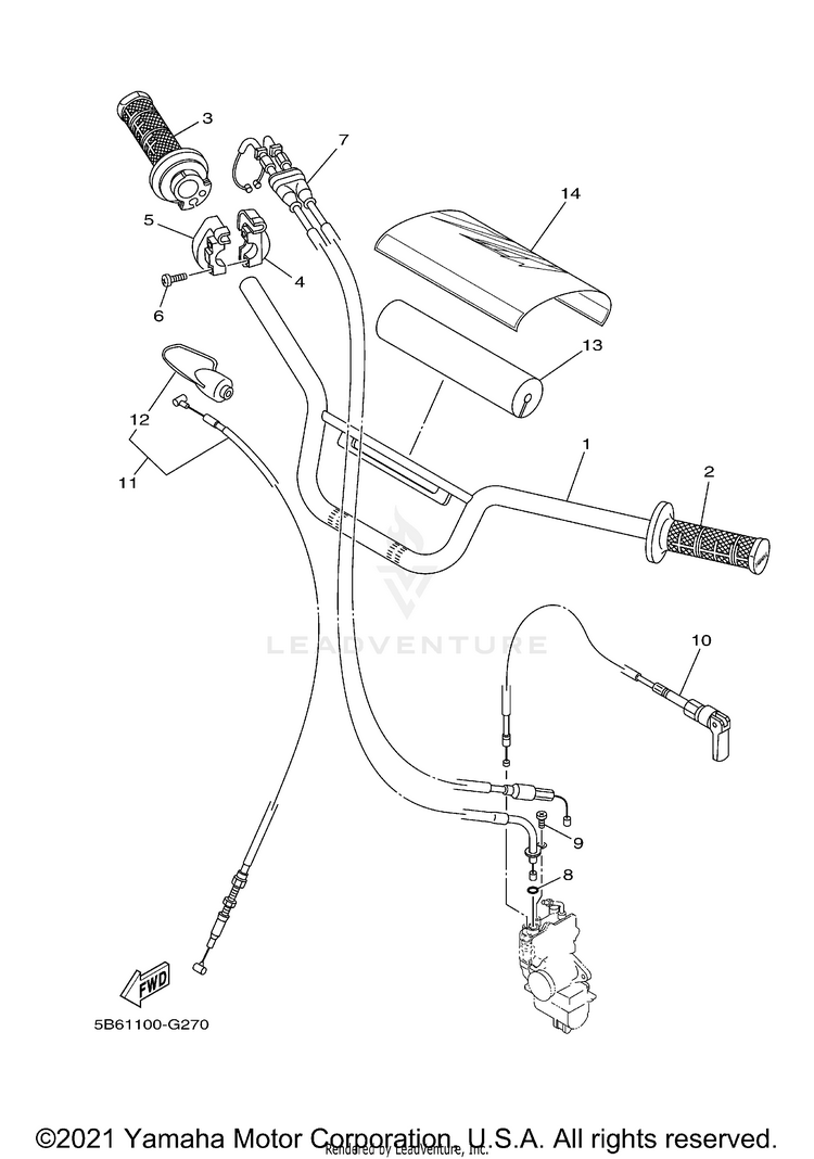 Steering Handle & Cable Schematic