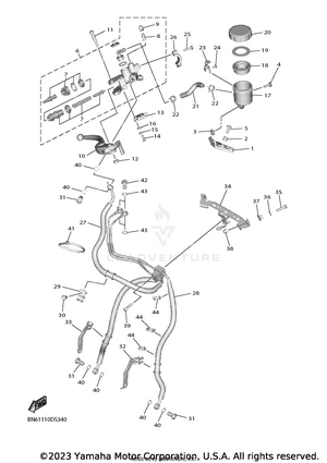Front Master Cylinder Schematic
