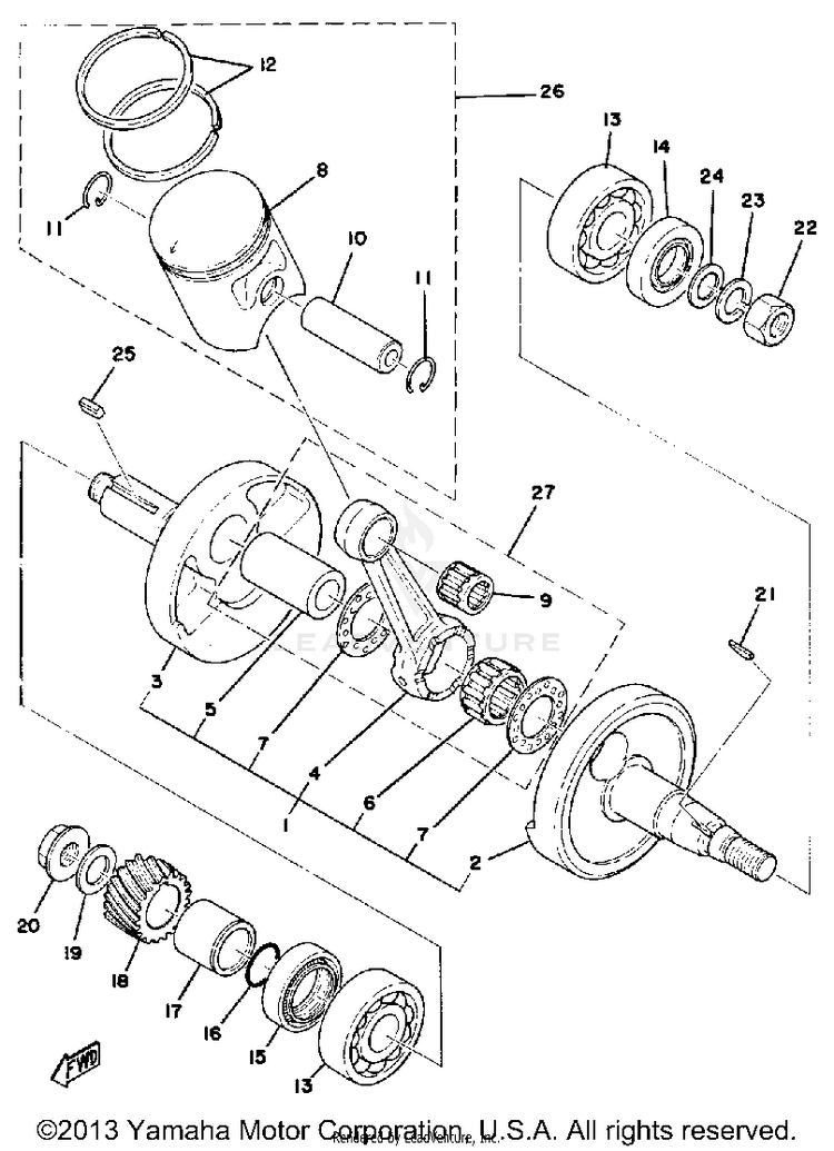 Crank-Piston Schematic